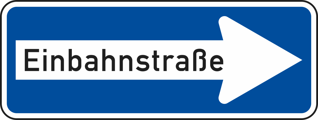 Einbahnstraße rechtsweisend Einbahnstraße rechtsweisend