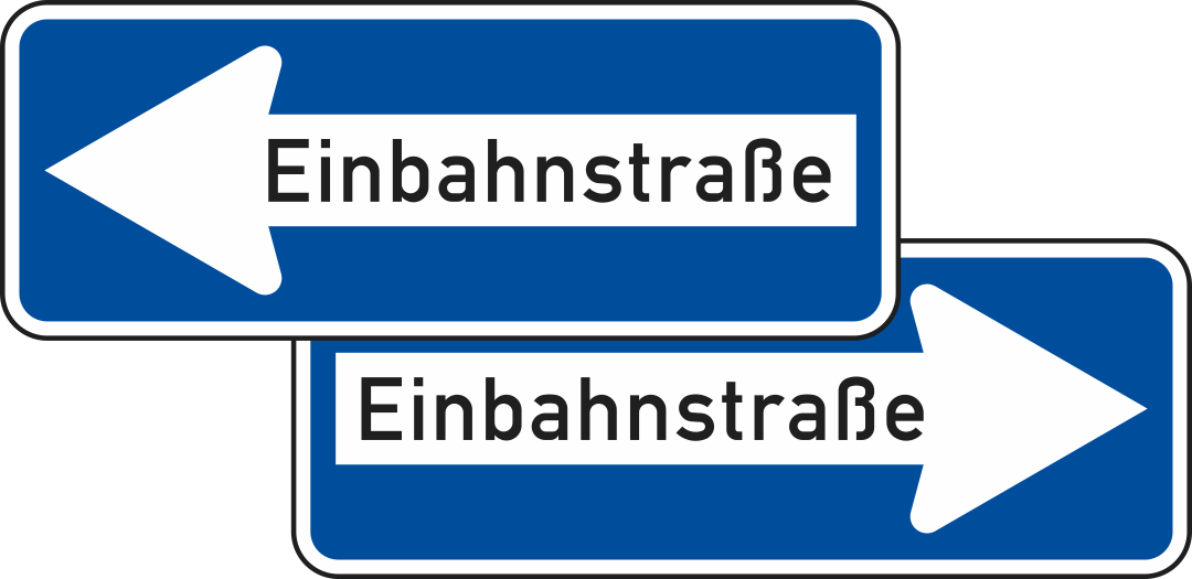 Einbahnstraße doppelseitig Einbahnstraße doppelseitig