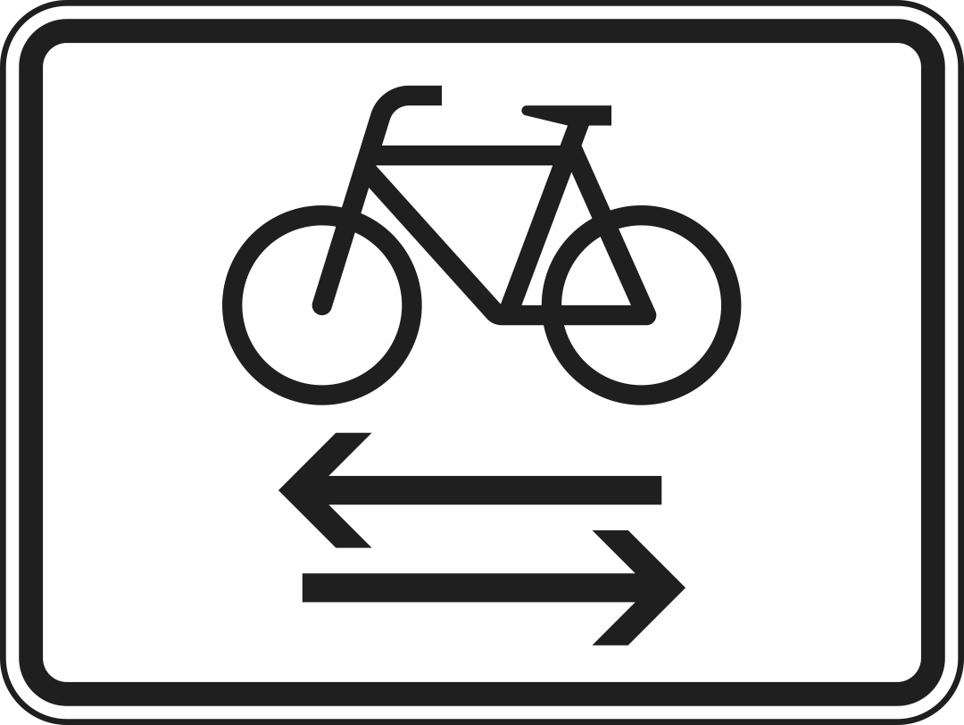 Radverkehr kreuzt von links und rechts