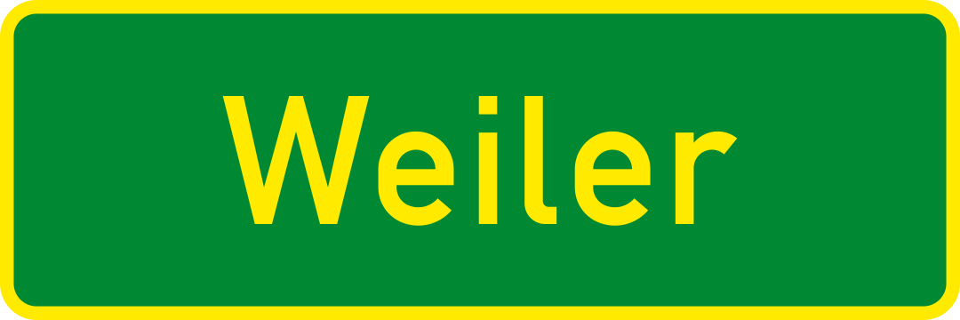 Ortshinweistafel(einseitig beschriftet) Ortshinweistafel(einseitig beschriftet)