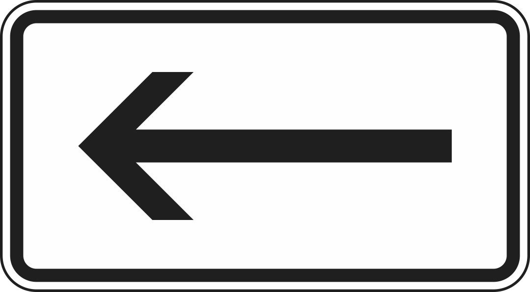 Richtung, linksweisend